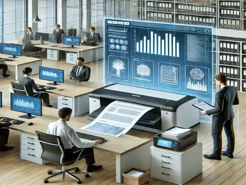 Diagrama de un sistema de automatización documental en una empresa
